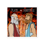 Plato vs Aristotle - Sticker - ruckas-world